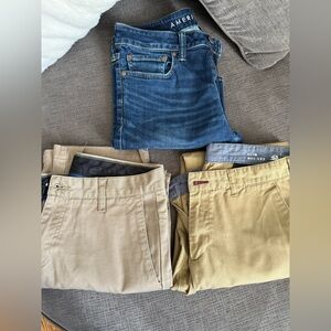 Mix  Men's Denim and Tan Jeans and pants